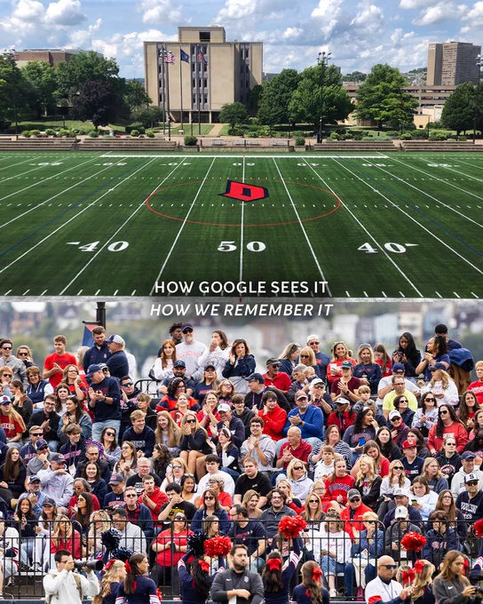 How Google Sees It - Rooney Field
How We Remember It - Fans in stands at Rooney Field