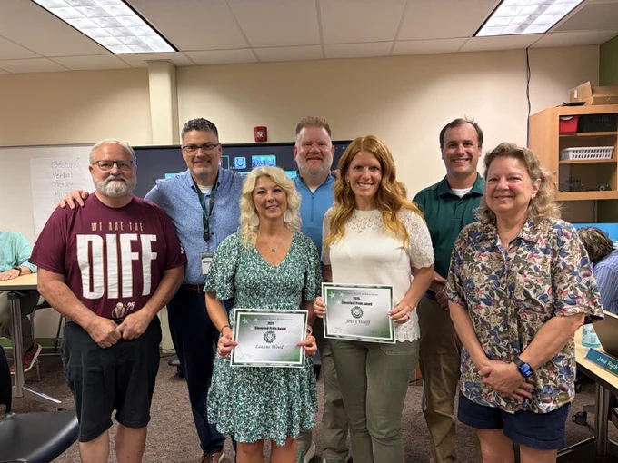 Pride Award honorees and members of the the Cloverleaf BOE