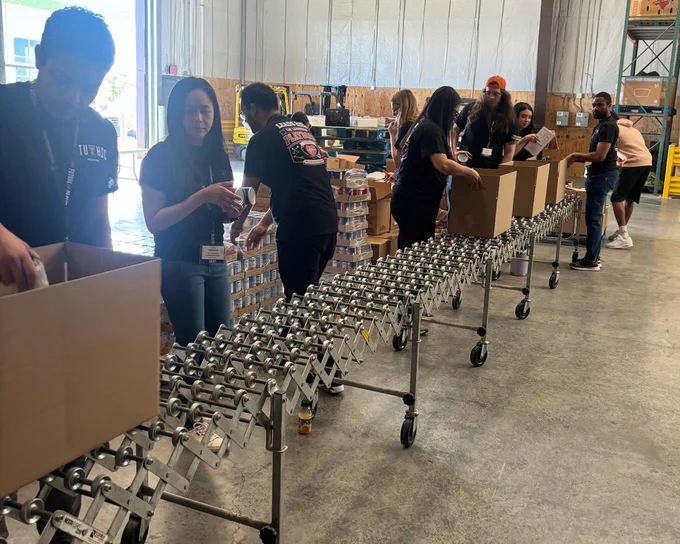 TTUHSC residents volunteer at the West Texas Food Bank.