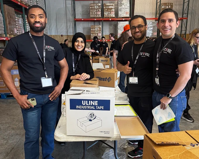 TTUHSC residents volunteer at the West Texas Food Bank.