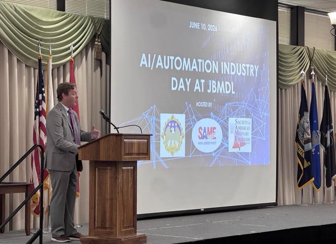 SBA Regional Administrator Matt Coleman provides keynote remarks at AI/Automation Day at Joint Base McGuire-Dix-Lakehurst concerning how small businesses and the SBA are utilizing artificial intelligence and automation to help small businesses compete by boosting efficiency and delivering better, smarter, and faster solutions.