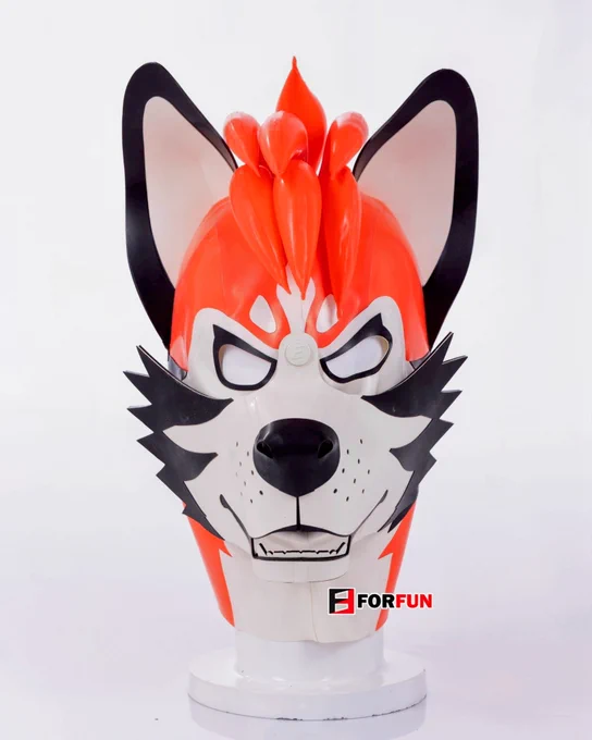 custom made latex puppy hood made by FORFUN Bangkok.