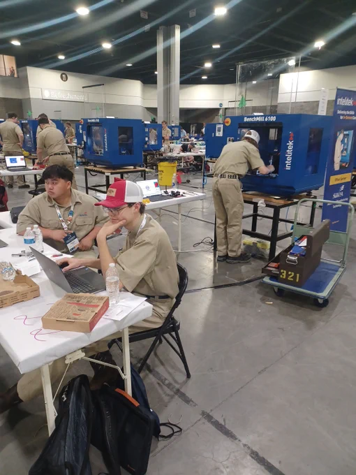 Students compete during skills usa Competition