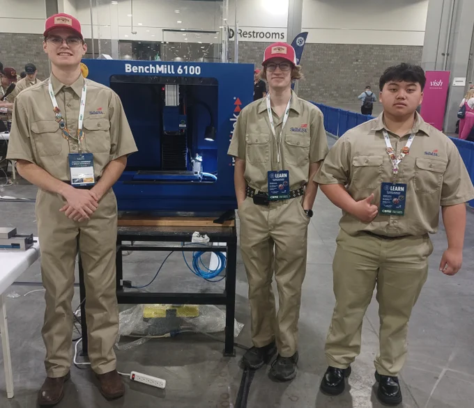Students pose for picture during skills usa Competition