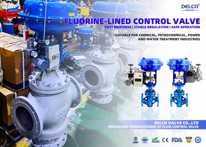 Fluorine-Lined Control Valves