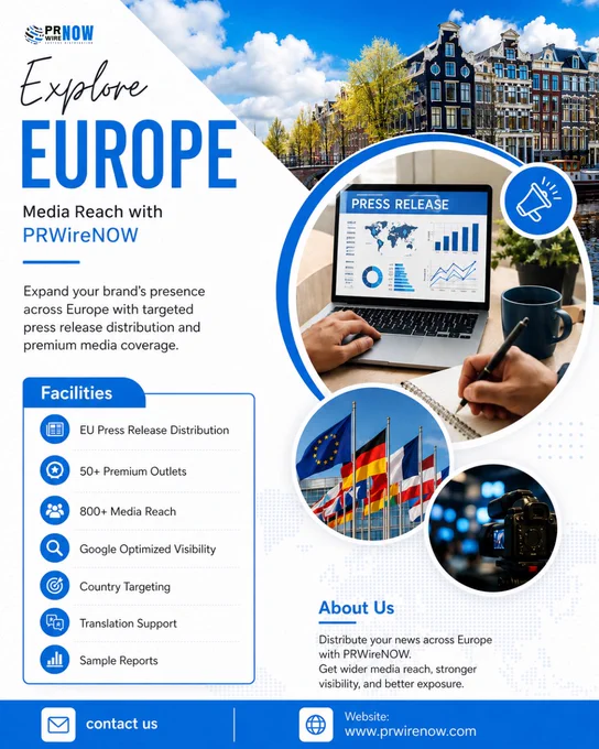 European Press Release Distribution Services | Reach Media Across Europe with PRWireNOW