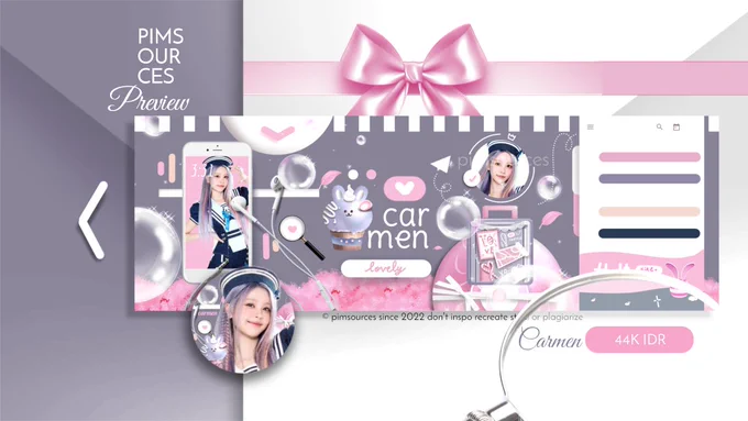 🫐 CARMEN 
🐇 44K IDR | Retext name 
💝 QRIS 
graphics edited and designed by © pimsources since 2022 don't inspo steal recreate plagiarized or heavy reference are strictly prohibited
