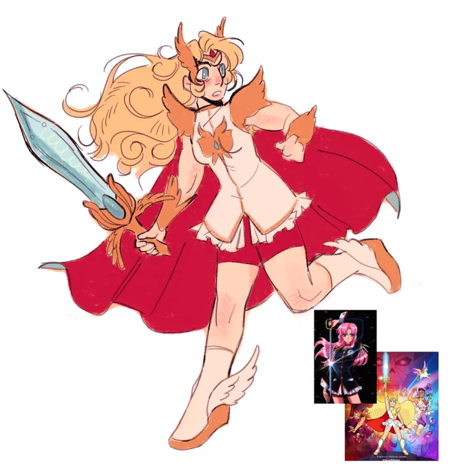 adoras first shera design with elements from utena tenjous uniform design
