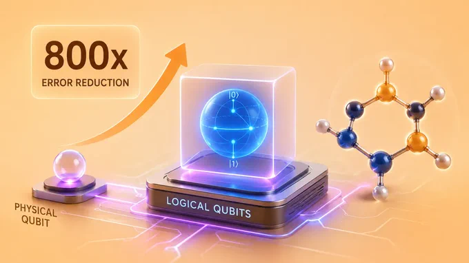 Microsoft Quantum Error Correction
Microsoft has published new research in the journal Nature describing a major advancement in quantum error correction, a watershed innovative for the field of quantum information science. Logical qubits can now outperform their physical counterparts by a ratio of up to 800, according to the article titled “Improved quantum processor logical error rates via correction and detection,” which experts characterize as a shift into a new age of utility-scale quantum computing.
A New Phase for Quantum Utility
The intrinsic “noisiness” of physical qubits, which are highly susceptible to external interference, has plagued the quantum computing industry for years. But according to Microsoft’s most recent research, the industry is moving toward fault-tolerant processing across many logical qubits instead of isolated single-qubit demonstrations. 
