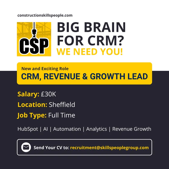 New CRM, Revenue and Growth Lead Role at CSP