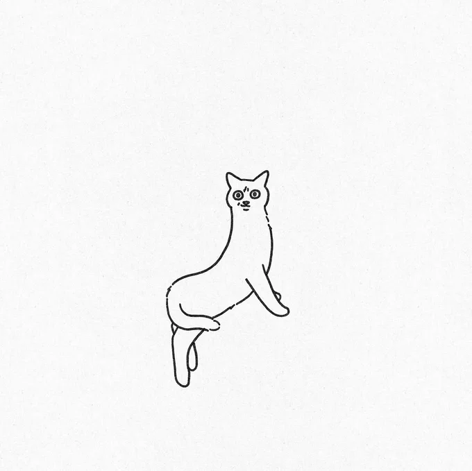 a poorly drawn lord shrimperton, an absurdly long cat with a stretched neck and elongated body