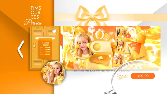 👒 YUHA
🍊 44K IDR | Retext name 
🍋 QRIS 
graphics edited and designed by © pimsources since 2022 don't inspo steal recreate plagiarized or heavy reference are strictly prohibited