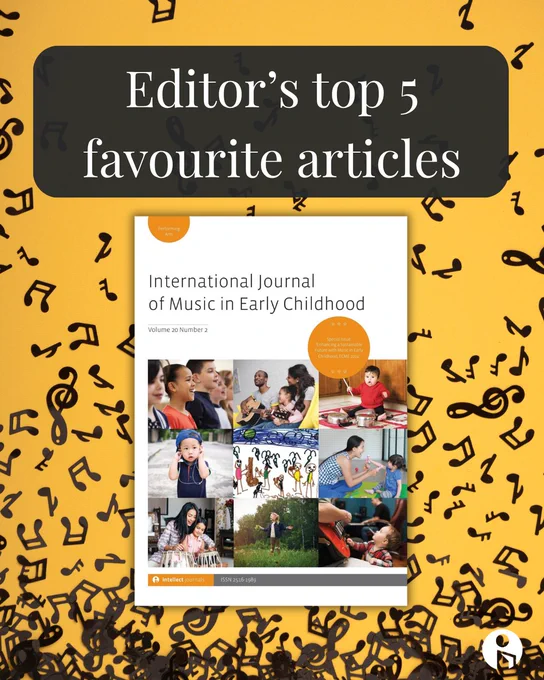 Cover of International Journal of Music in Early Childhood featuring diverse children and adults engaging with music and play.