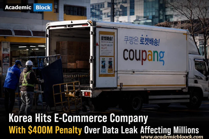 Government officials announcing a major fine against a global e-commerce company following a large-scale data breach affecting millions of users.