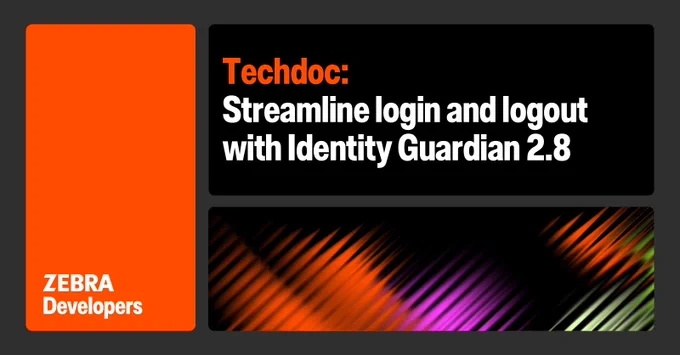 Image stating TechDocs: streamline login and logout with Identity Guardian 2.8