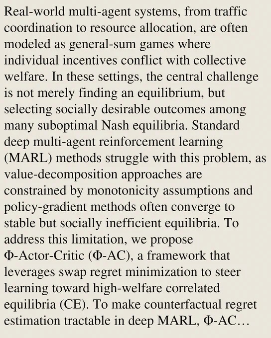 Real-world multi-agent systems, from traffic coordination to resource allocation, are often modeled as general-sum games where individual incentives conflict with collective welfare. In these settings, the central challenge is not merely finding an equilibrium, but selecting socially desirable outcomes among many suboptimal Nash equilibria. Standard deep multi-agent reinforcement learning (MARL) methods struggle with this problem, as value-decomposition approaches are constrained by monotonicity assumptions and policy-gradient methods often converge to stable but socially inefficient equilibria. To address this limitation, we propose Φ-Actor-Critic (Φ-AC), a framework that leverages swap regret minimization to steer learning toward high-welfare correlated equilibria (CE). To make counterfactual regret estimation tractable in deep MARL, Φ-AC employs a centralized attention critic that predicts vector-valued regrets in a single forward pass, avoiding computationally expensive counterfact