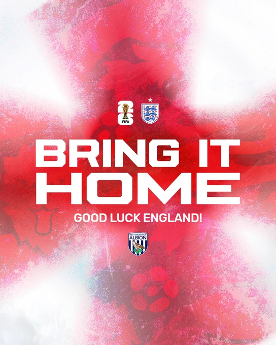 A good luck graphic for England, which reads: Bring it home, good luck England!