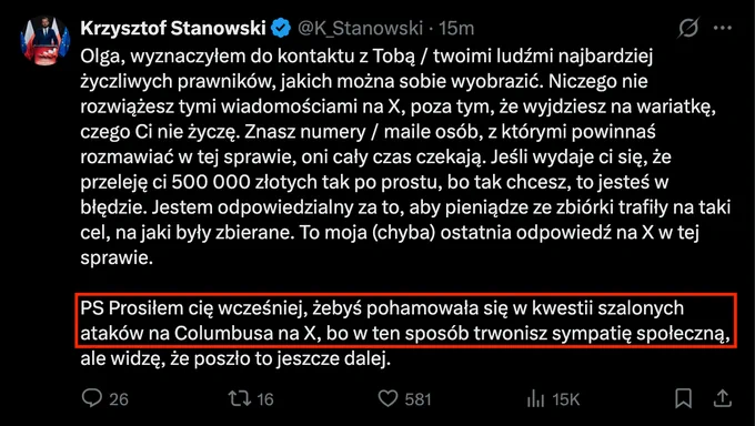 KRZYSZTOF STANOWSKI OLGA MALINKIEWICZ  COLUMBUS ENERGY KOMENTARZ 2026