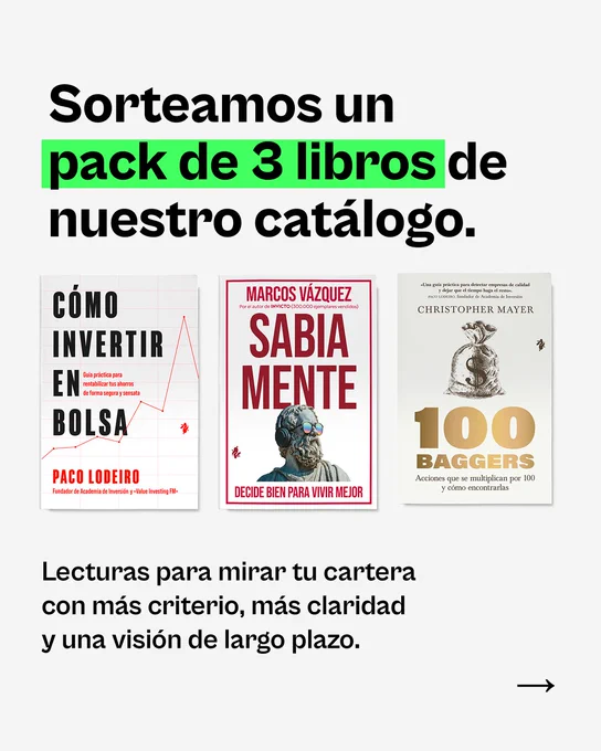 Sorteamos un pack de 3 libros de nuestro catálogo. Lecturas para mirar tu cartera con más criterio, más claridad y una visión de largo plazo. 