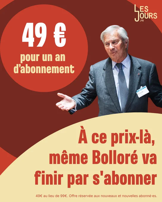 49€ au lieu de 99€ pour un an d'abonnement