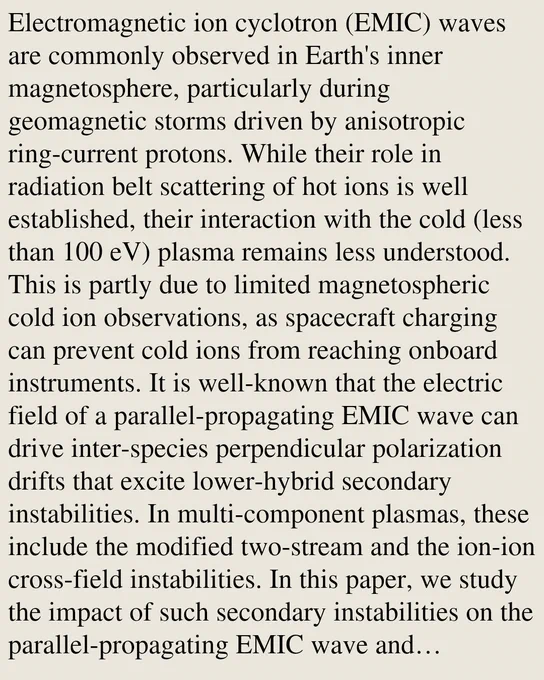 Electromagnetic ion cyclotron (EMIC) waves are commonly observed in Earth's inner magnetosphere, particularly during geomagnetic storms driven by anisotropic ring-current protons. While their role in radiation belt scattering of hot ions is well established, their interaction with the cold (less than 100 eV) plasma remains less understood. This is partly due to limited magnetospheric cold ion observations, as spacecraft charging can prevent cold ions from reaching onboard instruments. It is well-known that the electric field of a parallel-propagating EMIC wave can drive inter-species perpendicular polarization drifts that excite lower-hybrid secondary instabilities. In multi-component plasmas, these include the modified two-stream and the ion-ion cross-field instabilities. In this paper, we study the impact of such secondary instabilities on the parallel-propagating EMIC wave and multi-component plasma via a fully kinetic particle-in-cell simulation and linear theory. We find that the 