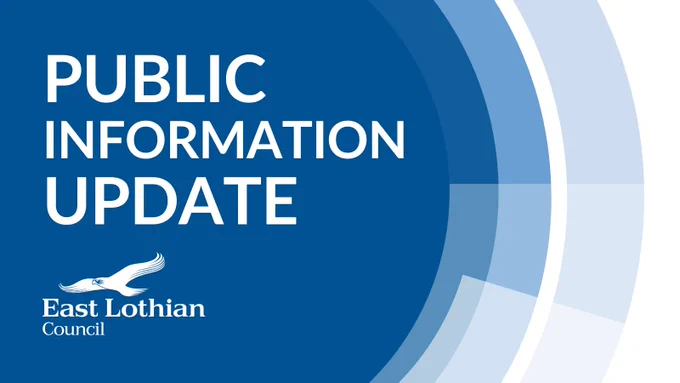 A graphic featuring the text, 'Public information update'.