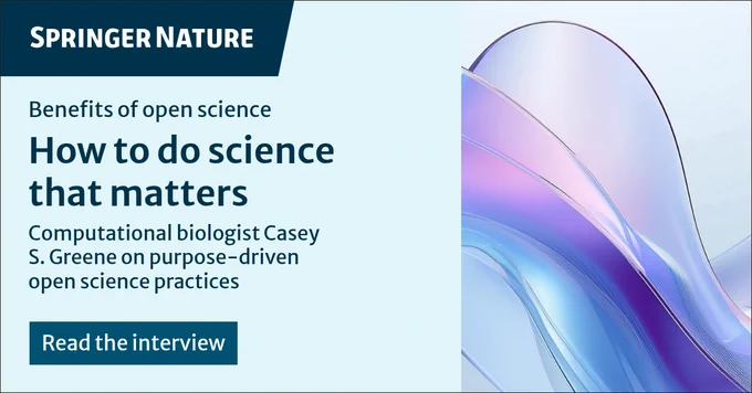 How to do science that matters: Computational biologist Casey Greene @GreeneScientist on purpose-driven open science practices 
Read the interview here: https://go.nature.com/43t3Hoc
