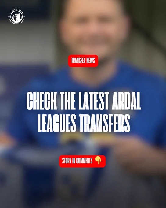 Blurred photo of Jamie Breese posing in a Kerry shirt. Text: Transfer News, Check the Latest Ardal Leagues Transfers, Story in Comments