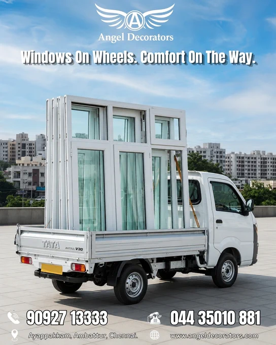 🏡 Upgrade Your Home with Premium uPVC Windows & Doors!

✨ Strong & Durable
✨ Modern Stylish Designs
✨ Weather & Sound Resistant
✨ Low Maintenance
✨ Perfect Finish & Long Life

Transform your home with style and quality today! 💯

📞 Call / WhatsApp: 9092713333

📍 Book your free consultation now!

#uPVCWindows #HomeUpgrade #ChennaiBusiness #InteriorDesign #ModernHomes #WindowsAndDoors #QualityWork
