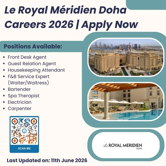 Le Royal Méridien Doha Hiring: Front Office, F&B & Hotel Jobs

Read More & Apply: https://www.inituban.com/2023/03/le-royal-meridien-doha-careers.html

Le Royal Méridien Doha hiring includes front desk, housekeeping, bartender and electrician roles. Submit your application and apply now.

#LeRoyalMéridien #DohaJobs #QatarCareers #GuestServices #SpaVacancies #FandBJobs #TechnicalRoles #CareerGrowth #JobOpportunities #WorkInQatar