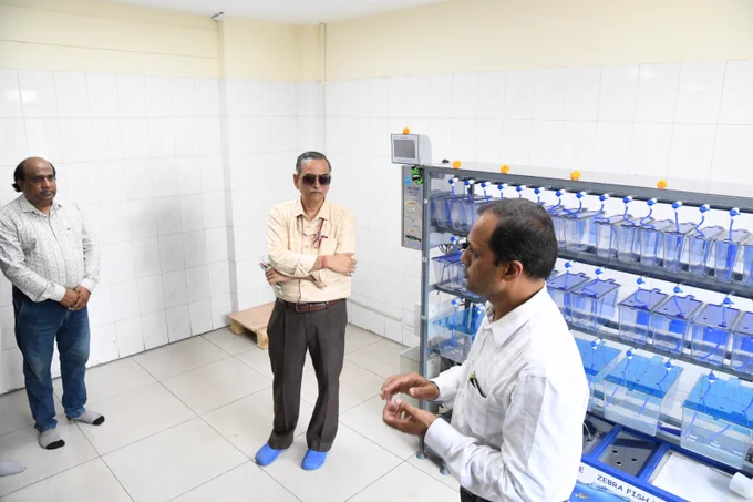 The laboratory is established with advanced research instruments such as microplate reader with fluorescence and luminescence facility, stereo zoom microscope, zebrafish housing unit and molecular modeling software.
This newly developed research facilities in PCIM&H will be focused for the strengthening pharmacological research on Indian systems of medicine and its phytoconstituents by integrating in silico, in vitro and in vivo studies by reverse and system pharmacological approaches under one roof for documenting the scientific data for evidenced-based Indian medicine and its standardization prospective with pharmacological marker