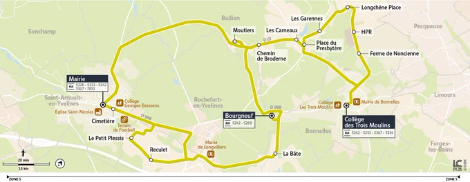 Plan de la ligne 5253 supprimée dès juillet 2026