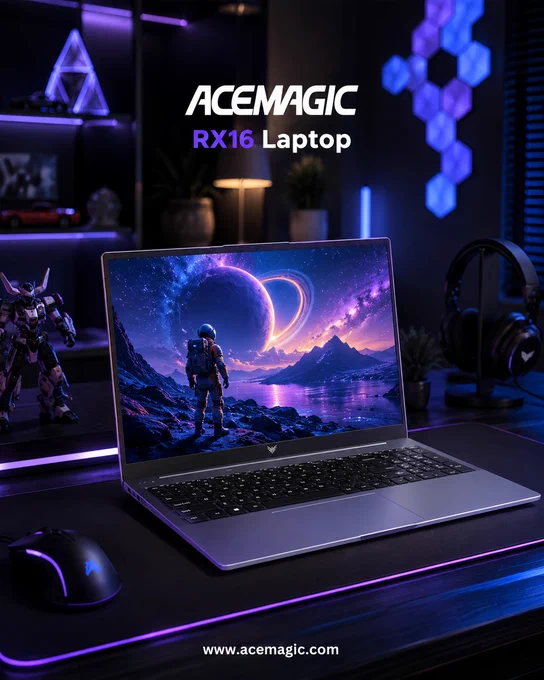 Step into the future with the ACEMAGIC RX16 Laptop 🌃⚡

Immersive visuals, dependable performance, and a design that looks right at home in any modern setup 💻✨

🏷️ Code: ACEFAN3
🛒 https://acemagic.com/products/acemagic-rx16-laptop

#ACEMAGICRX16 #ACEMAGICLaptop #Laptop #TechLovers #GamingSetup #FutureTech