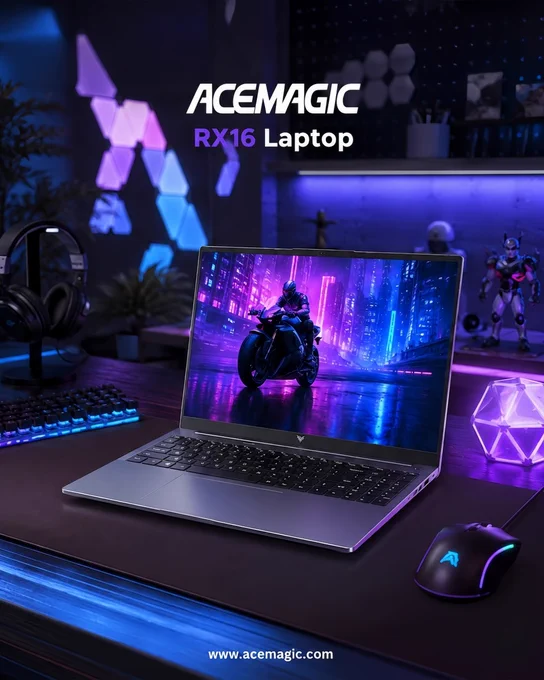 Step into the future with the ACEMAGIC RX16 Laptop 🌃⚡

Immersive visuals, dependable performance, and a design that looks right at home in any modern setup 💻✨

🏷️ Code: ACEFAN3
🛒 https://acemagic.com/products/acemagic-rx16-laptop

#ACEMAGICRX16 #ACEMAGICLaptop #Laptop #TechLovers #GamingSetup #FutureTech