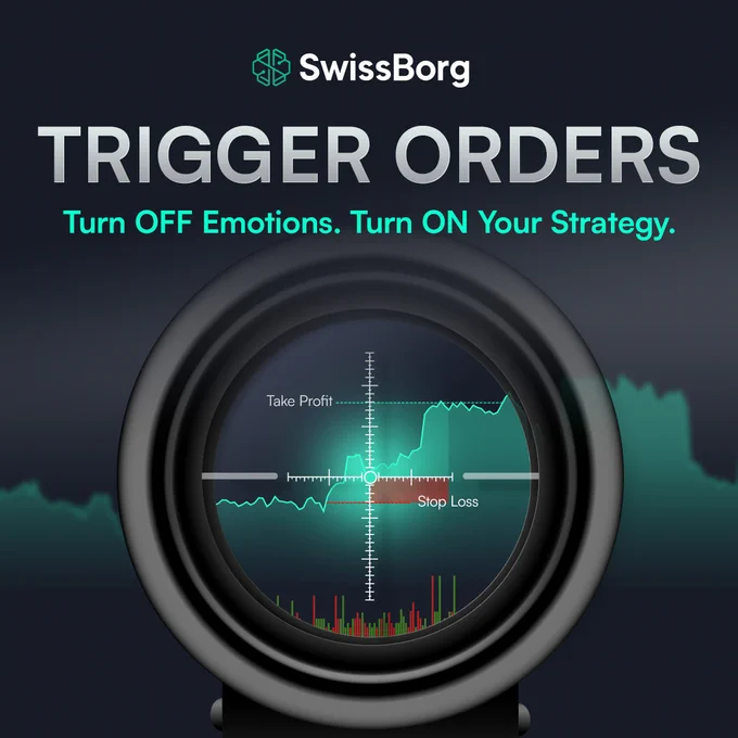 A targeting reticle overlays a trading chart showing "Take Profit" and "Stop Loss" levels, emphasizing strategy in trading.
