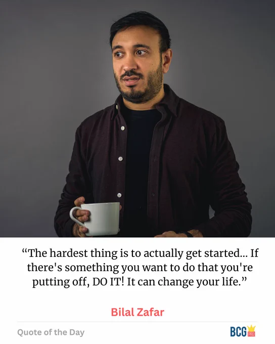 "The hardest thing is to actually get started... If there's something you want to do that you're putting off, DO IT! It can change your life."
