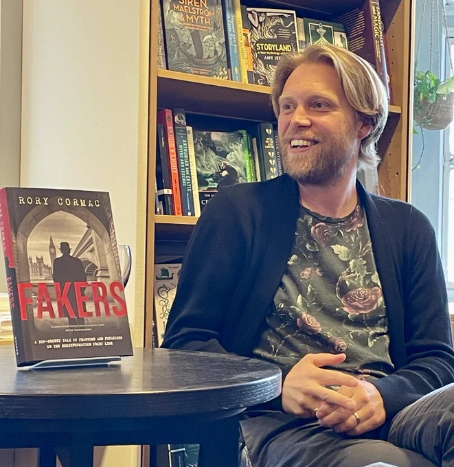 Rory Cormac at book event