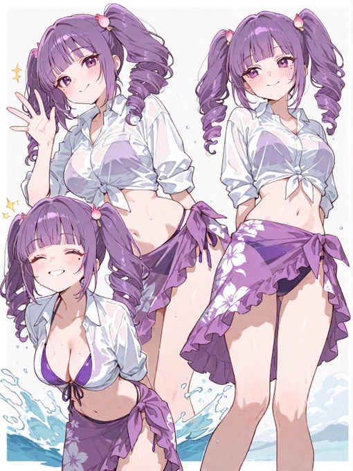 A anime-style character wearing traditional and elegant outfit, standing in a serene outdoor setting. No sensitive or explicit content.
SFW illustration.