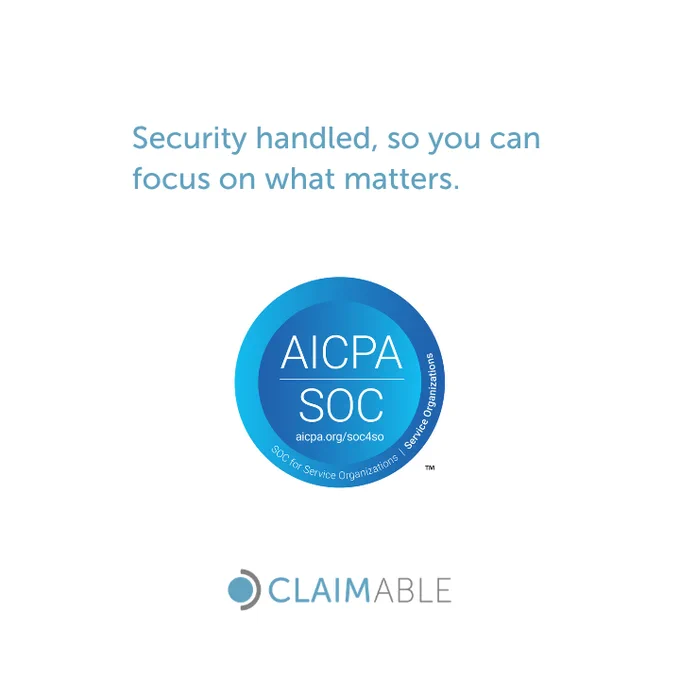 Claimable is SOC 2 compliant