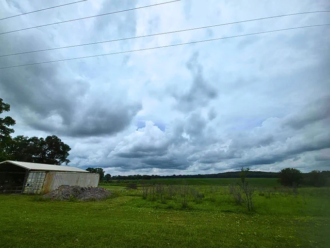 Storm clouds building over Pomona Lake, KS, June 6, 2026
