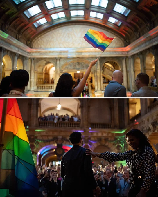 Mayor Mamdani hosts a Pride celebration with the Mayor's Office of LGBTQIA  Affairs.