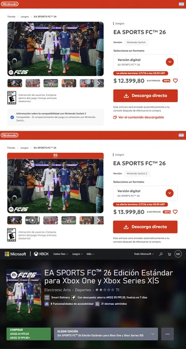 Argentina | 🎮EA SPORTS FC 26 en oferta
