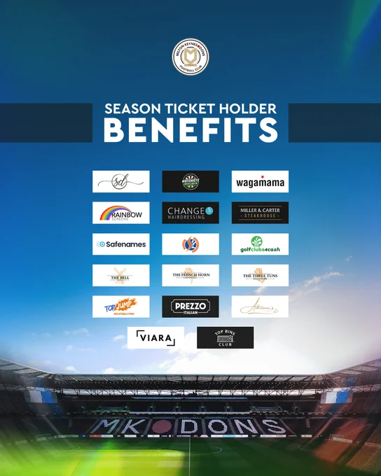 Season Ticket Holder benefits.