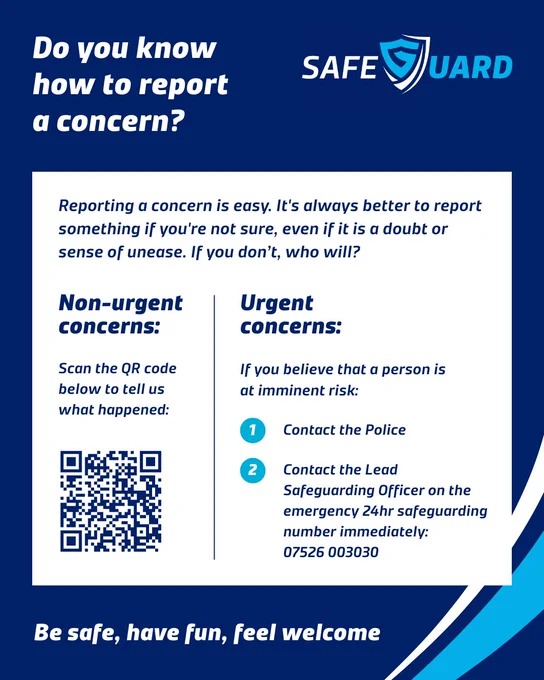 Reporting a concern is easy. It's always better to report something if you're not sure, even if it is a doubt or sense of unease. If you don’t, who will? It lists the info and contacts in the caption.