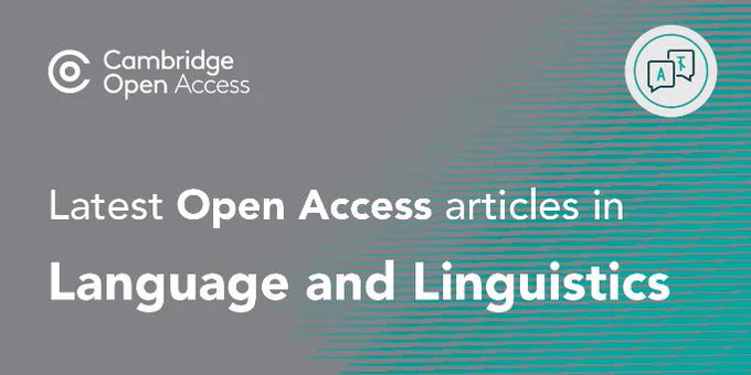 New Open Access articles in Language and Linguistics