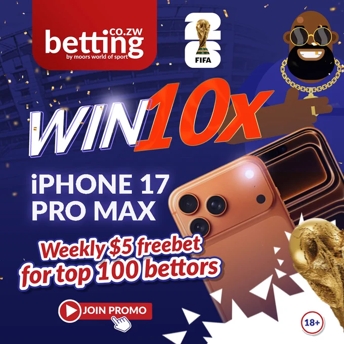 Promotional image for a betting giveaway featuring a chance to win an iPhone 17 Pro Max. Includes vibrant graphics and text highlighting the offer.