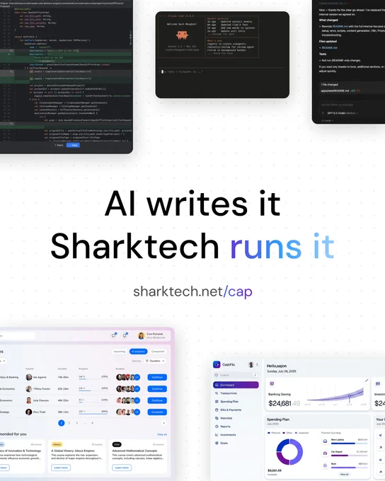 AI writes it. Sharktech runs it. Try Cloud Applications Platform.