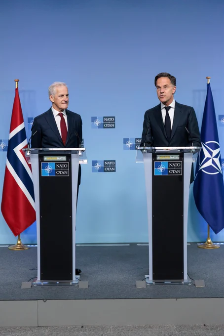 Joint press point with NATO Secretary General Mark Rutte and the Prime Minister of Norway, Jonas Gahr Støre.