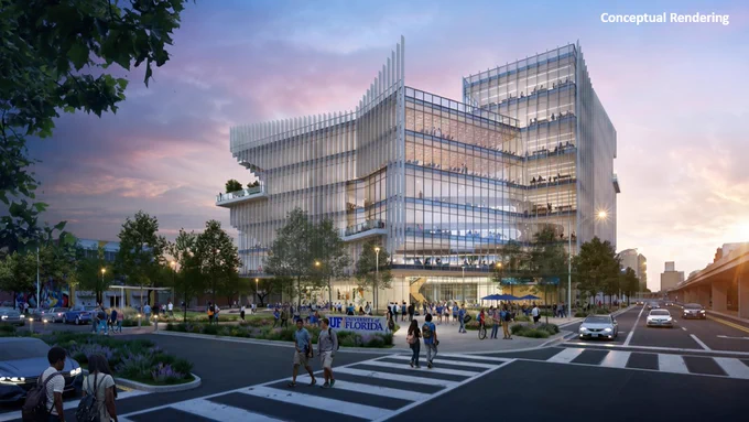 A conceptual rendering of the UF Jacksonville campus