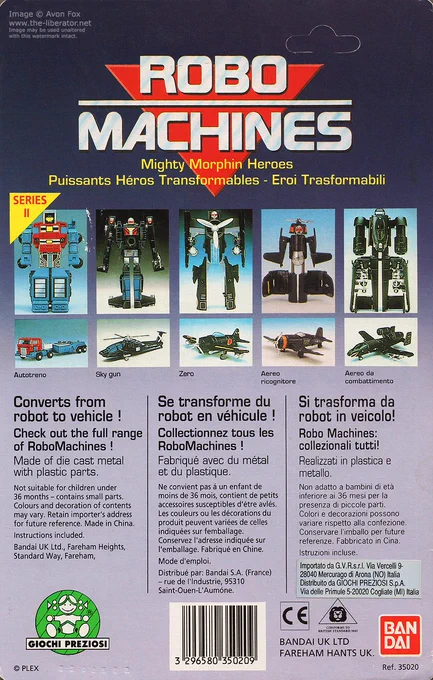 Back of Original Packaging